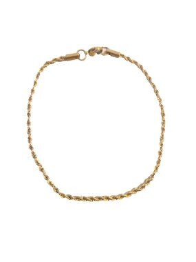 Twisted Chain Ankle Bracelet Gold-tone Anklet 9"